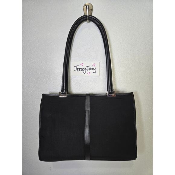 GUCCI Jackie Bardot Shoulder Bag Black Canvas Piston Lock VINTAGE - Picture 3 of 15